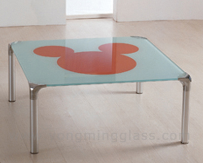 Coffiee Table with Silkscreen Printing
