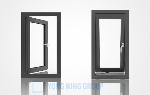 OPEN-OUTWARDS TILT AND TURN  ALUMINIUM GLASS WINDOW