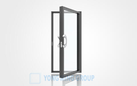 FLAT-OPEN AUTO-LOCK  ALUMINIUM GLASS DOOR