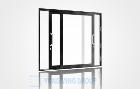 HEAVY-DUTY SLIDING  ALUMINIUM GLASS DOOR WITH LARGE HANDLE